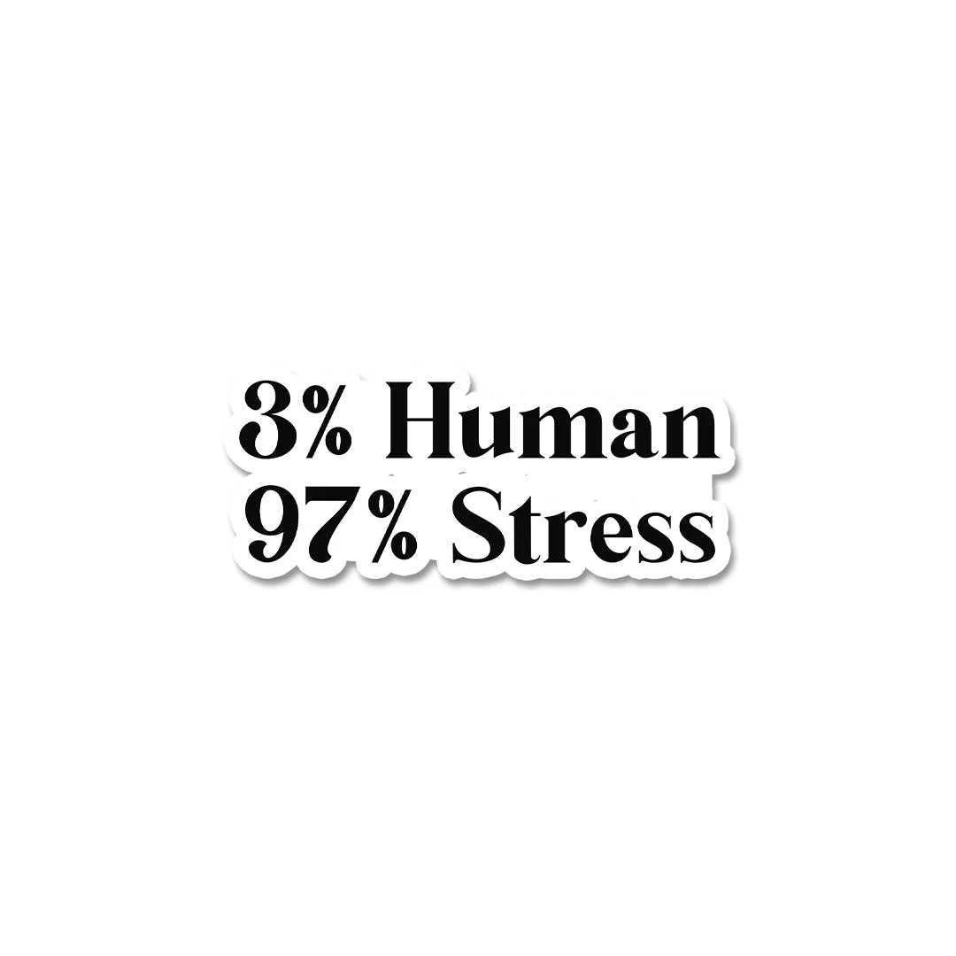 3 % Human Sticker - Image 2