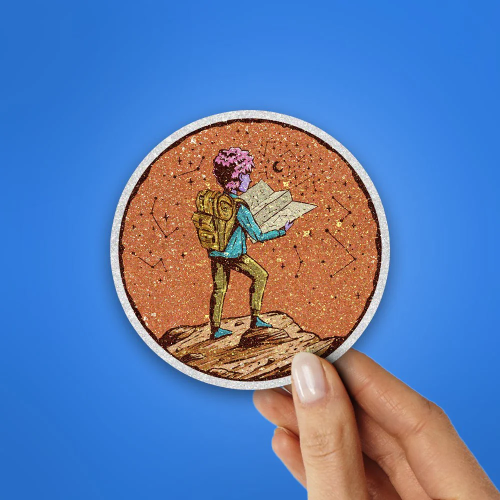 Adventure Glitter Sticker - Image 2