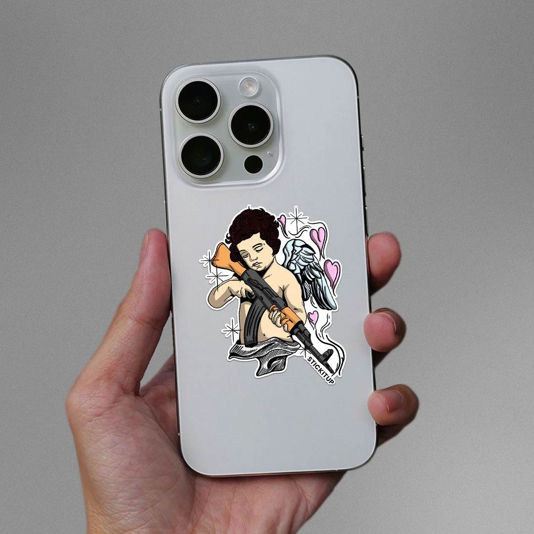 Angel Baby With Ak47 Sticker - Image 3