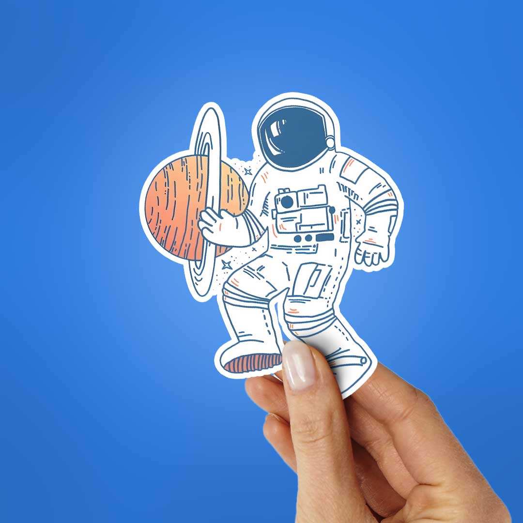 Astronaut Floting Sticker - Image 2