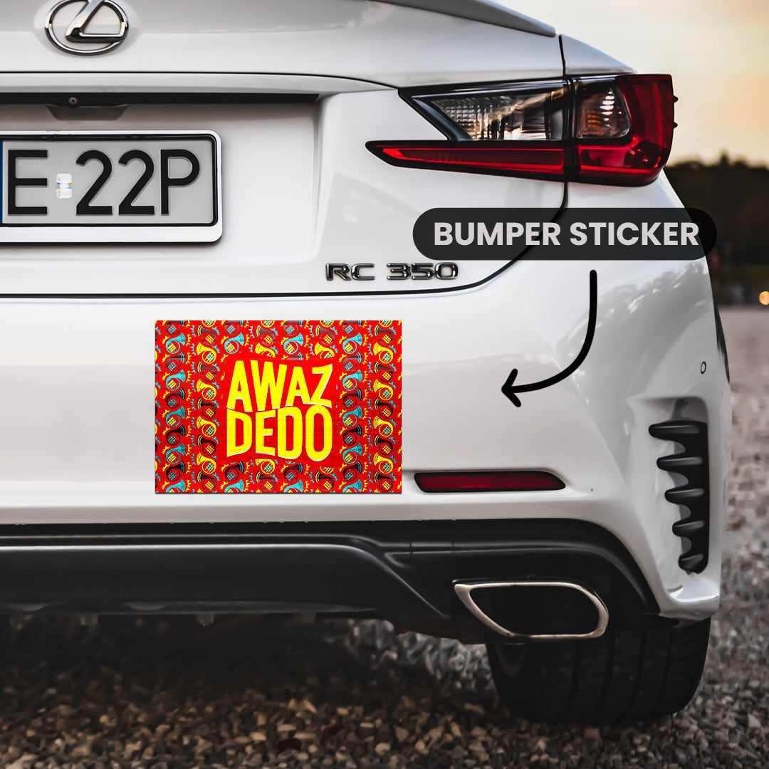 AWAZ DEDO Bumper Sticker - Image 3