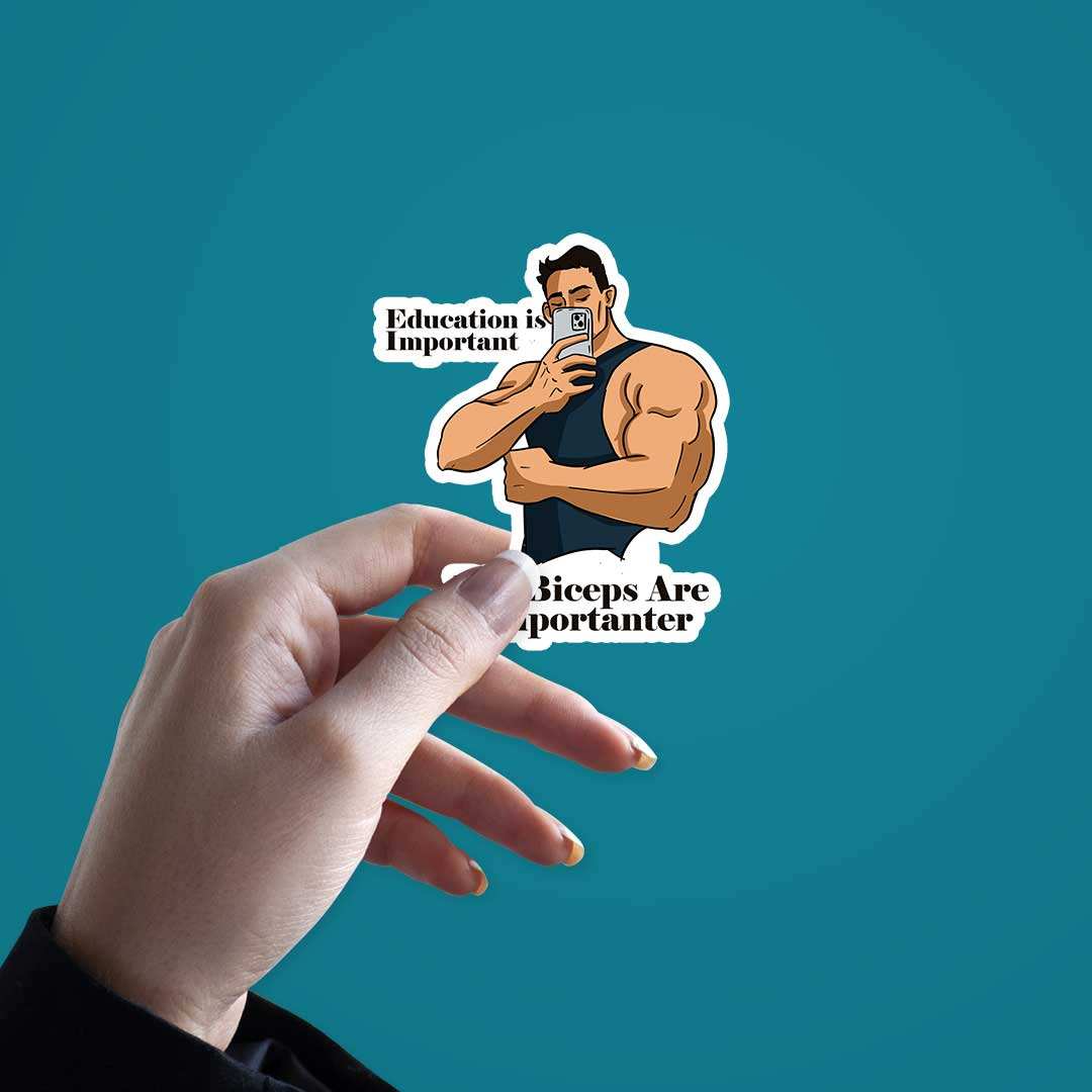 Big Biceps Are More Important Sticker - Image 3