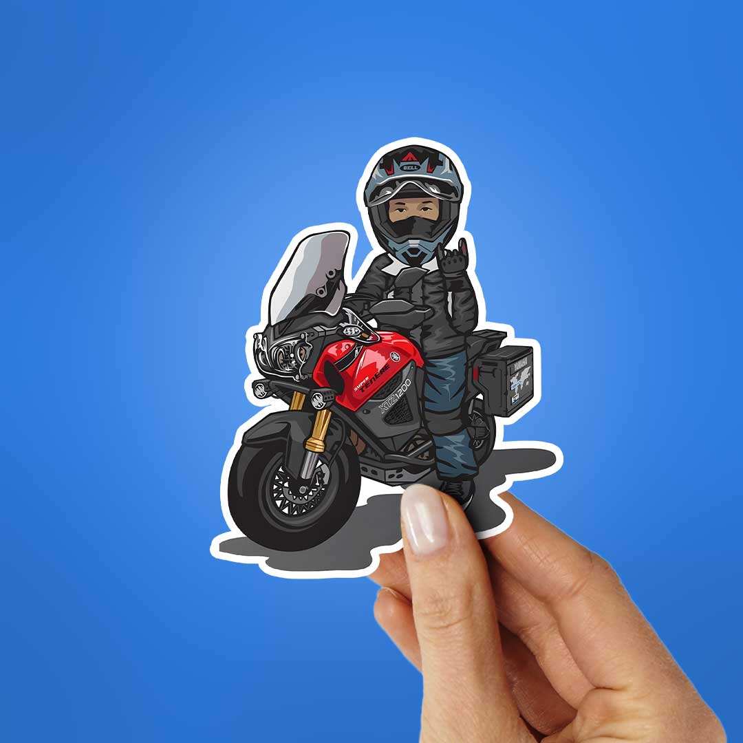 Biker Boy Sticker - Image 2