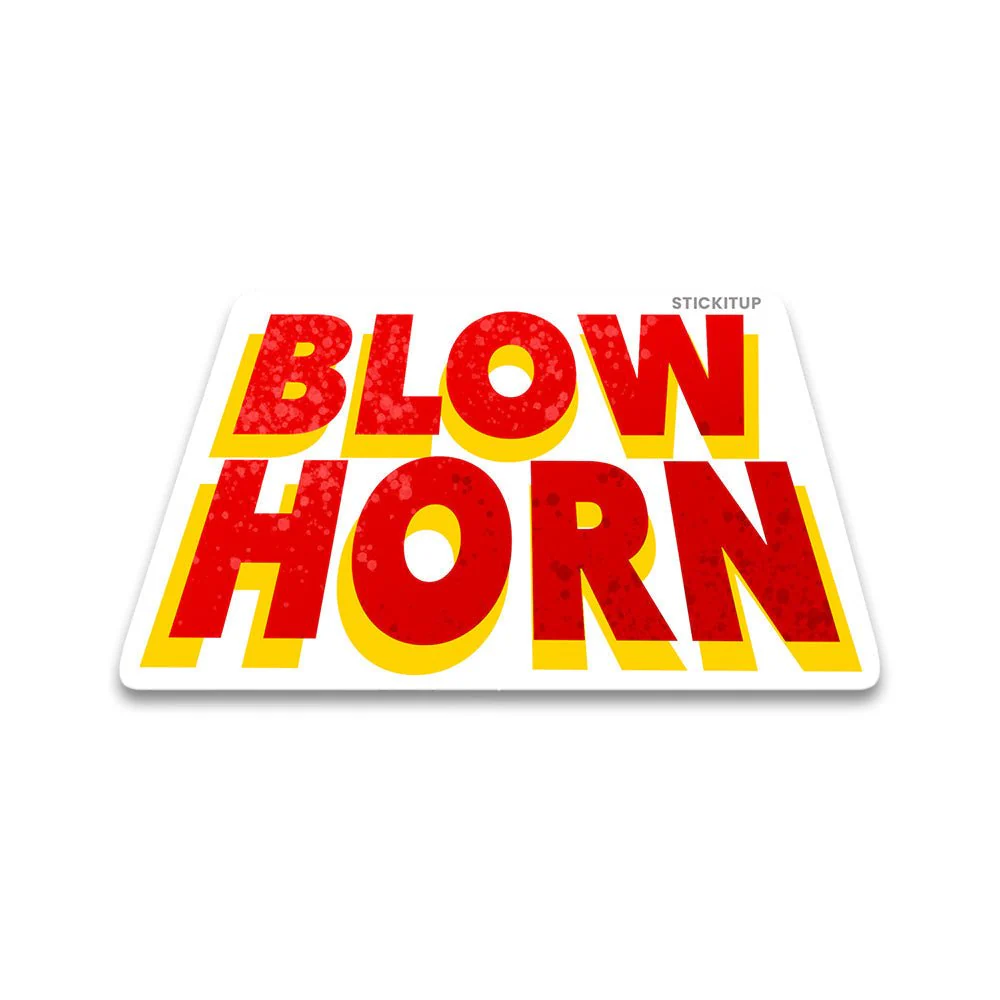 Blow Horn Bumper Sticker - Image 2