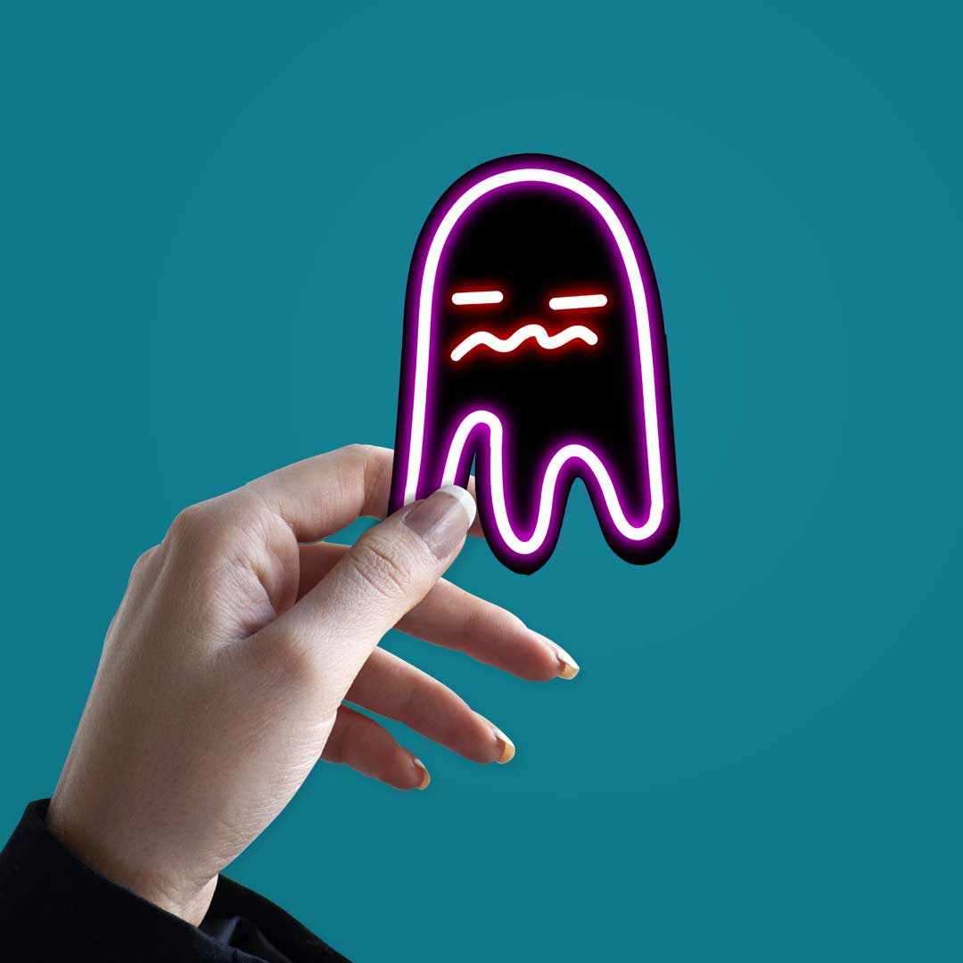 Neon Bored ghost Sticker - Image 2