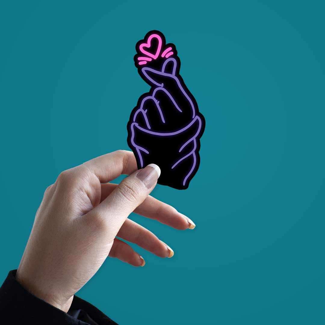 Neon Oppa Saranghae Sticker - Image 2