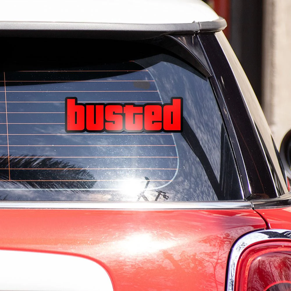 BUSTED Bumper Sticker - Image 3