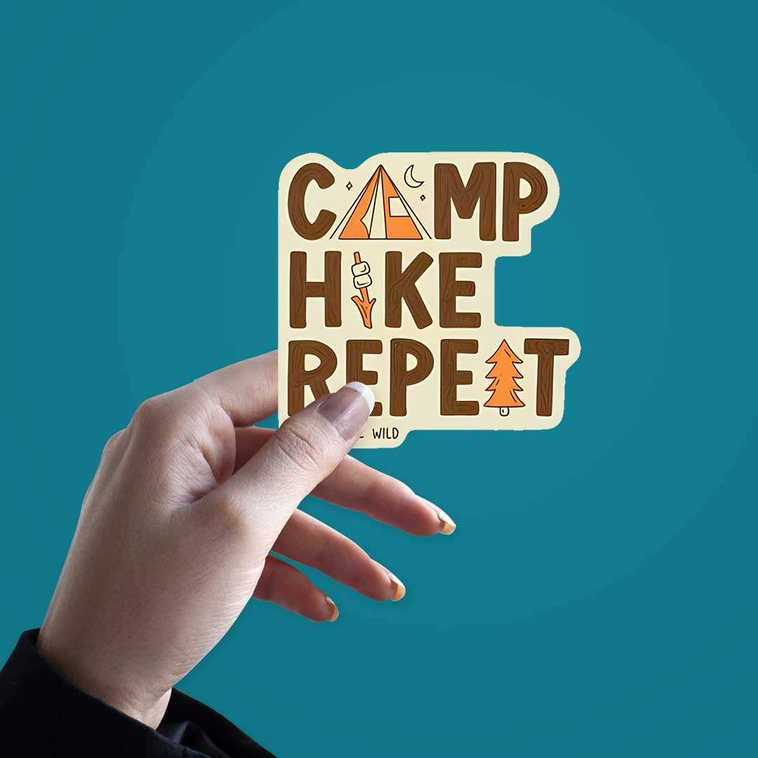 Camp Hike Repeat Sticker - Image 3