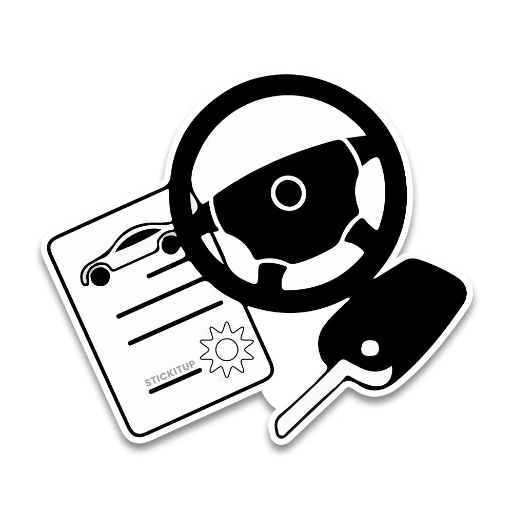 CarDriving Symbol Bumper Sticker - Image 2