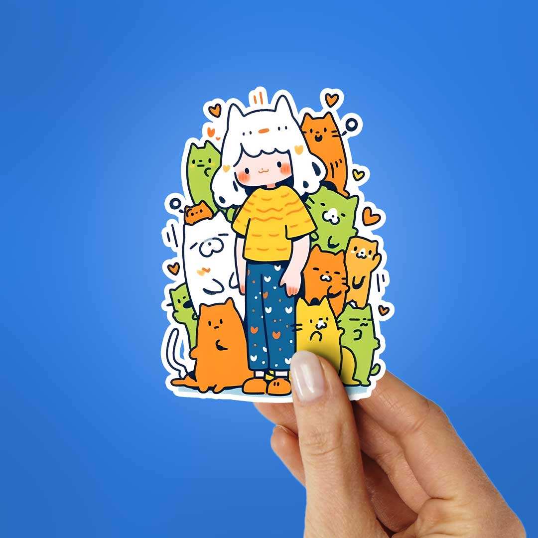 Cat Crew Sticker - Image 2