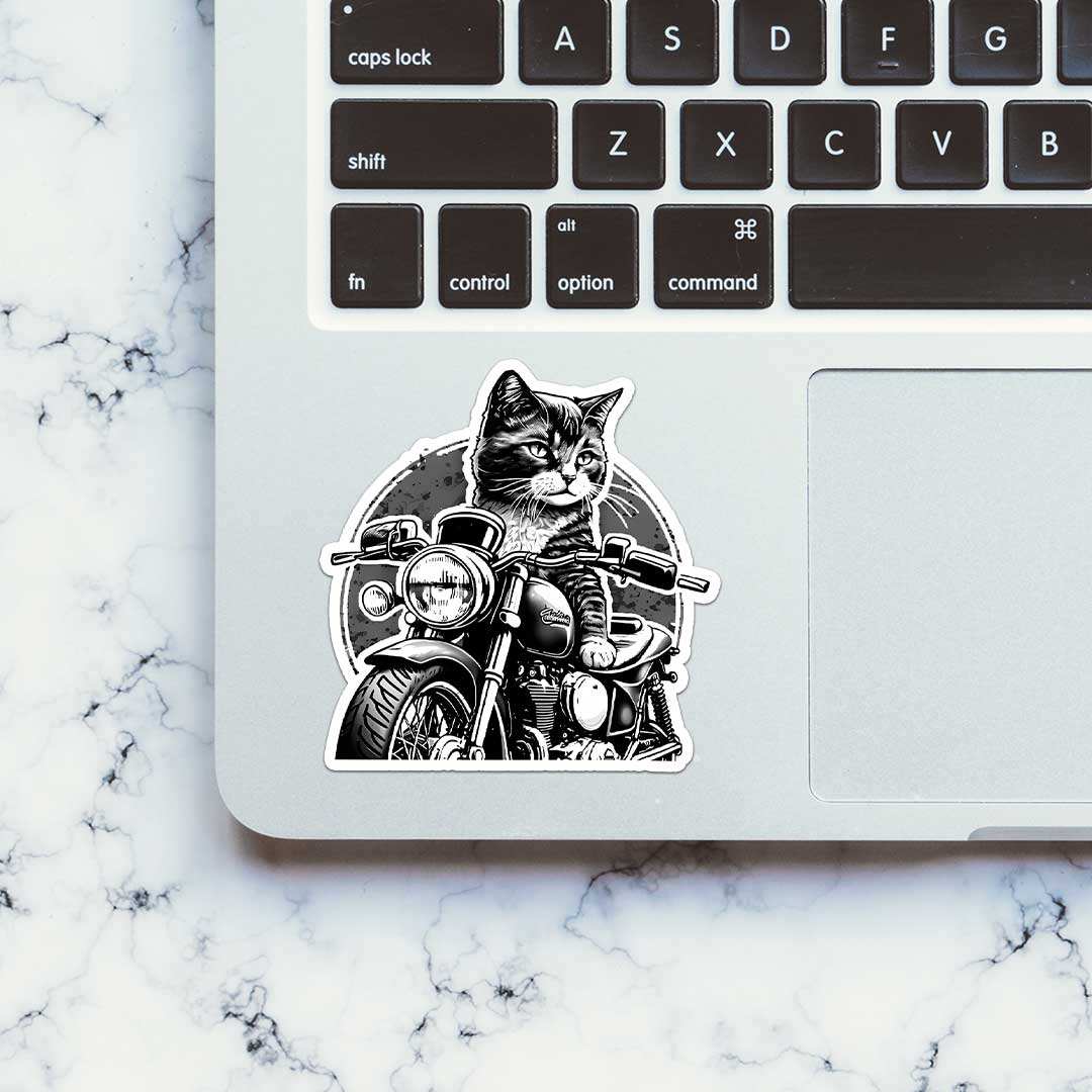 Cat Rider Sticker - Image 4