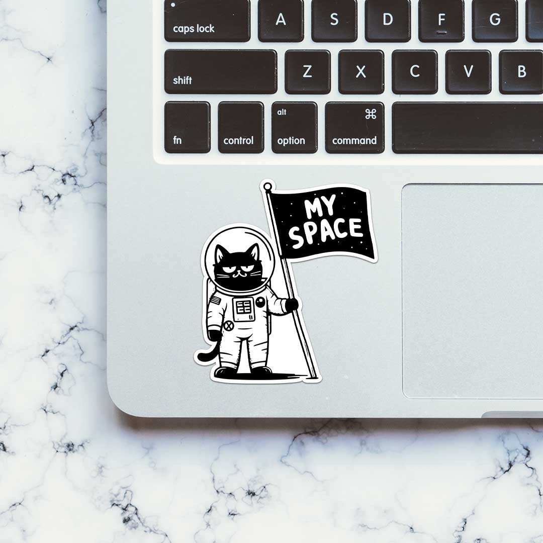 Cat Space Sticker - Image 4