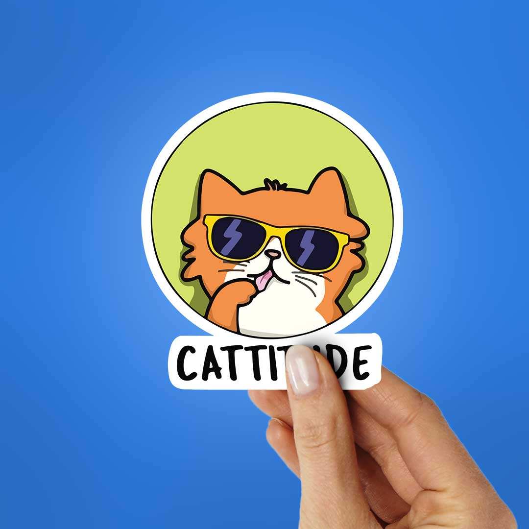 Cattitude 0.1 Sticker - Image 2