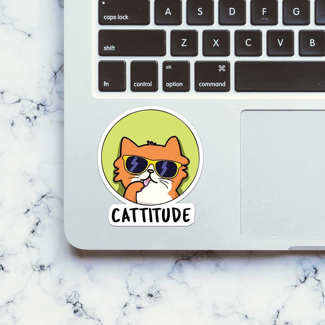 Cattitude 0.1 Sticker - Image 4
