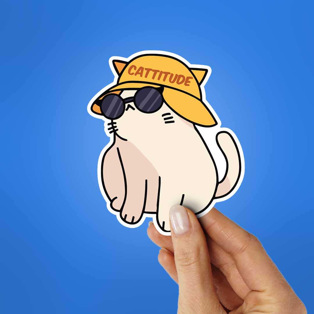 Cattitude Sticker - Image 2