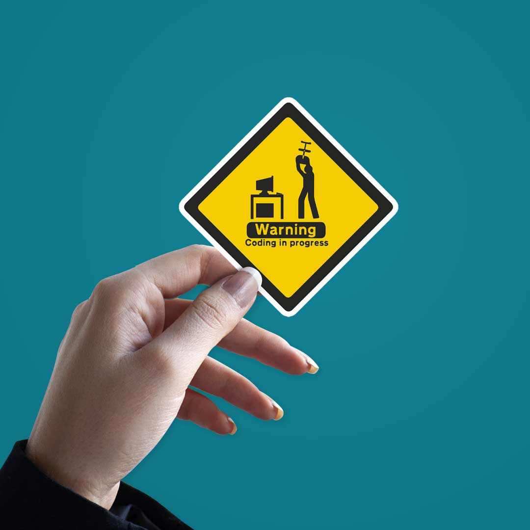 Coding in progress Sticker - Image 2