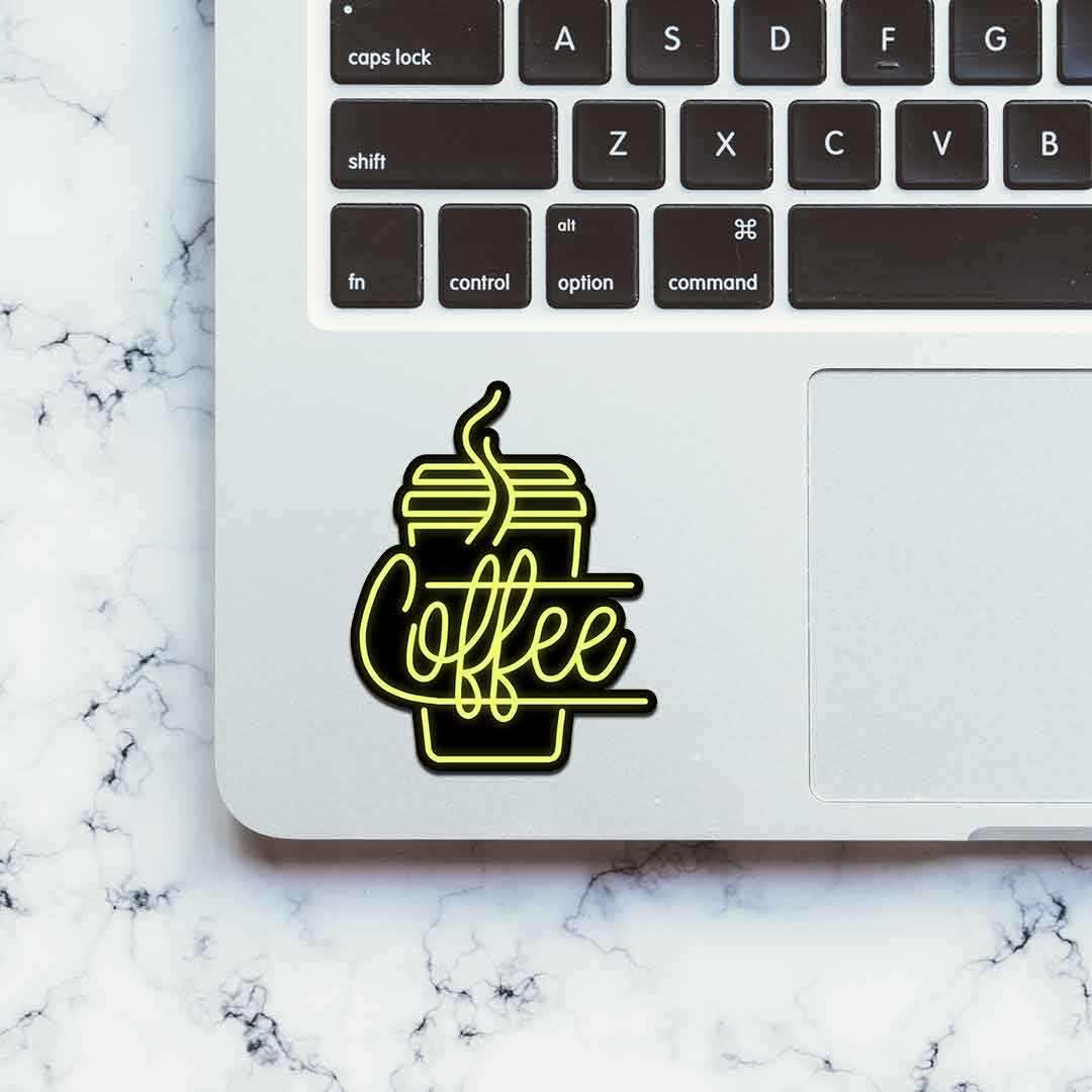 Neon Coffee Sticker - Image 4