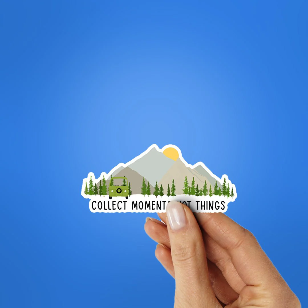 Collect Moments Not Things Sticker - Image 2