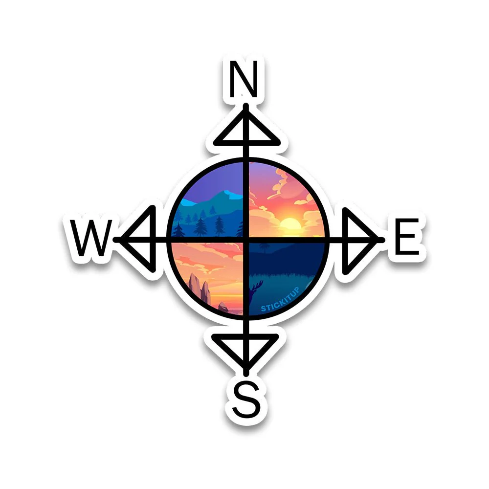 Compass Rose Bumper Sticker - Image 2