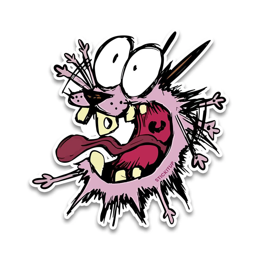 Courage the Cowardly Dog Bumper Sticker - Image 2