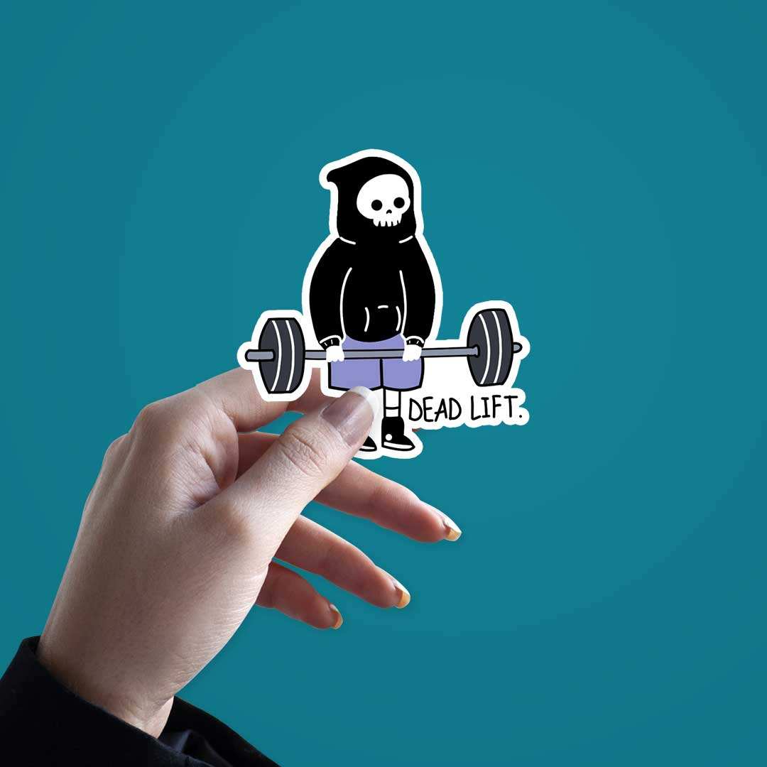 Skull Dead Lift Sticker - Image 3