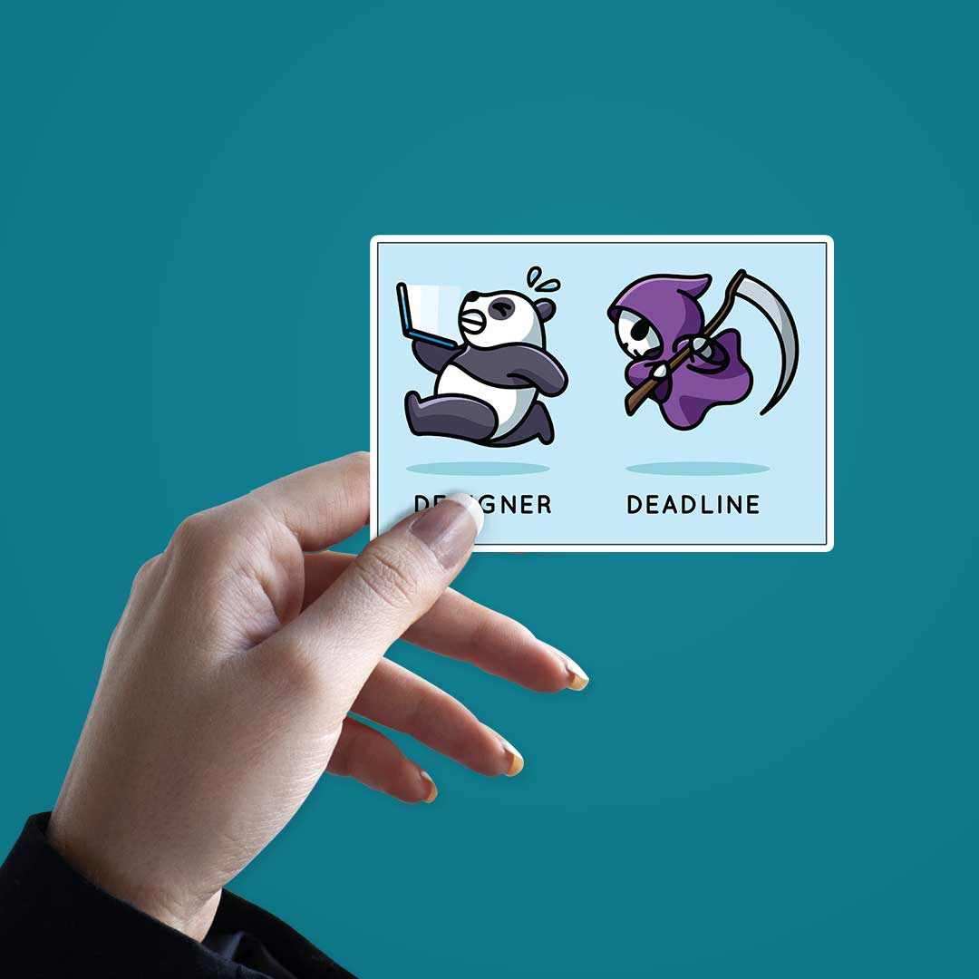 Designer and Deadlines Sticker - Image 2