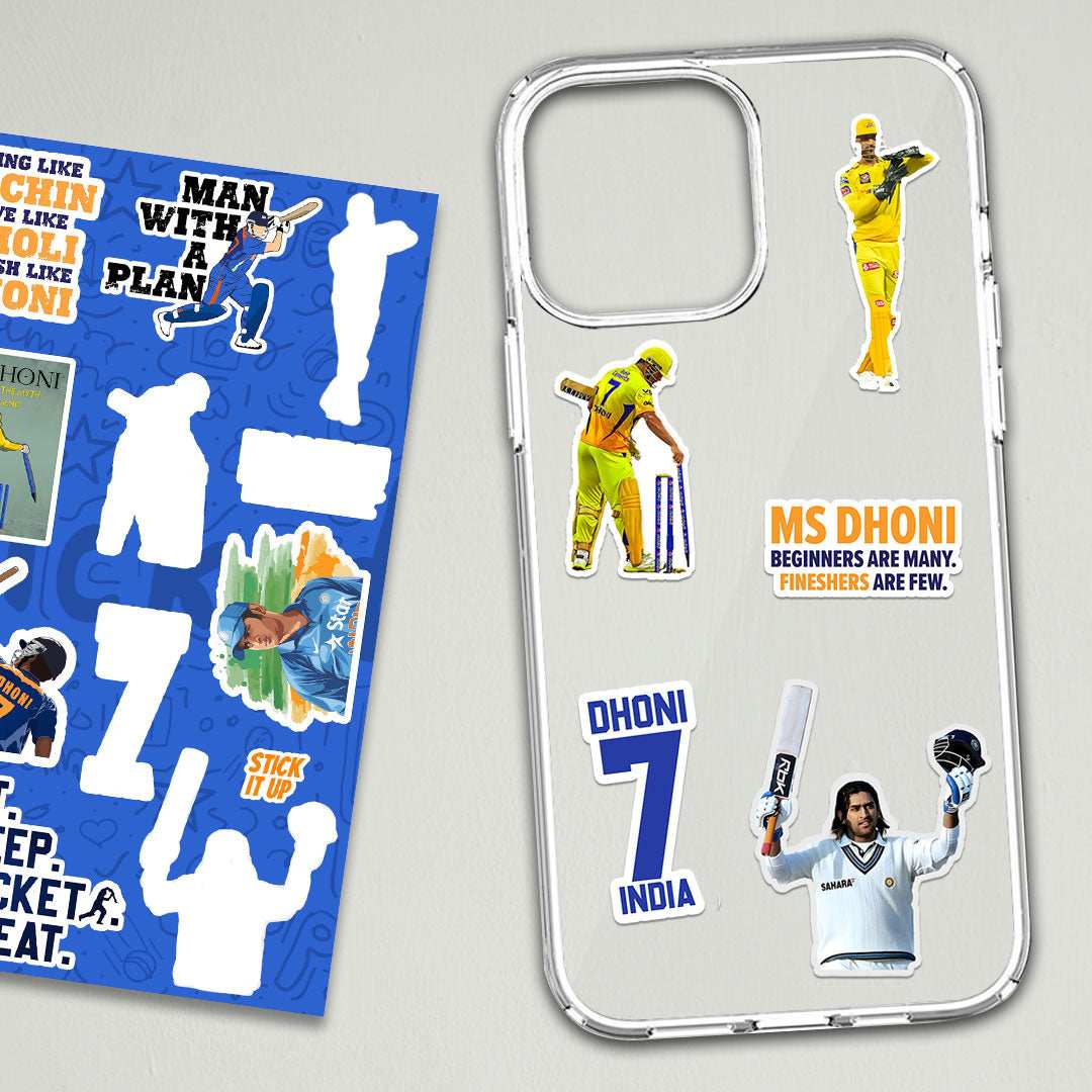 M.S.Dhoni mini sticker sheet - Image 2