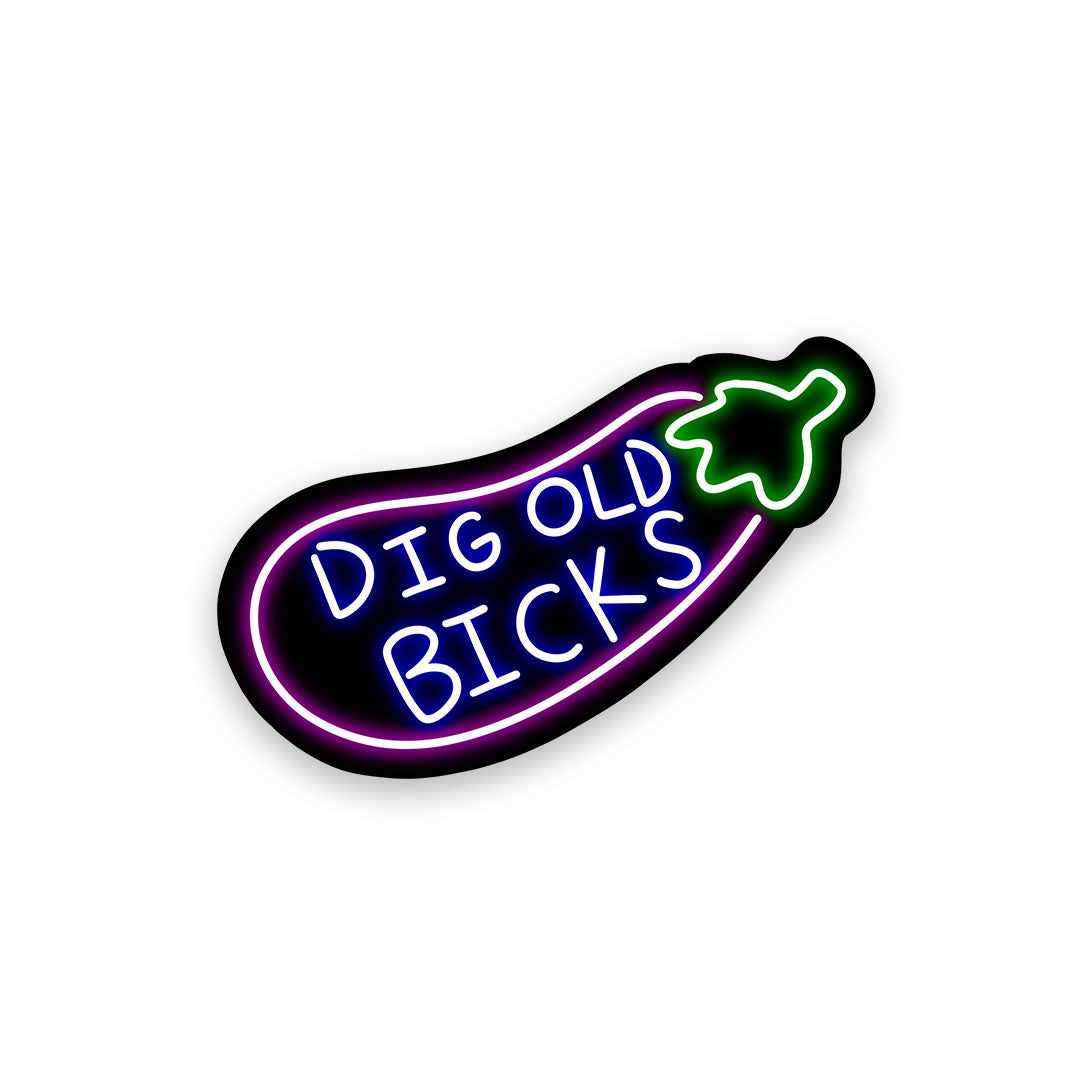 Neon Dicks bicks Sticker