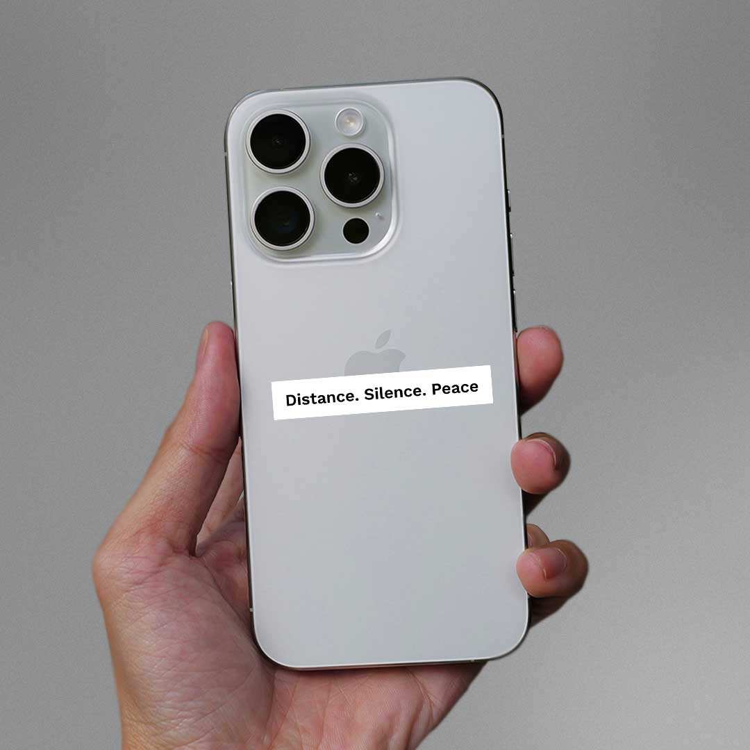 Distance. Silence. Peace Sticker - Image 3