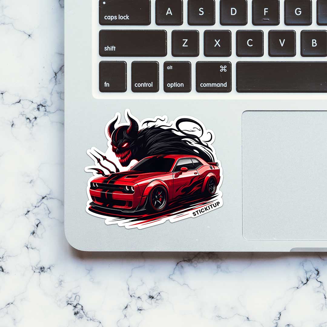 Dodge Demon Red Sticker - Image 4
