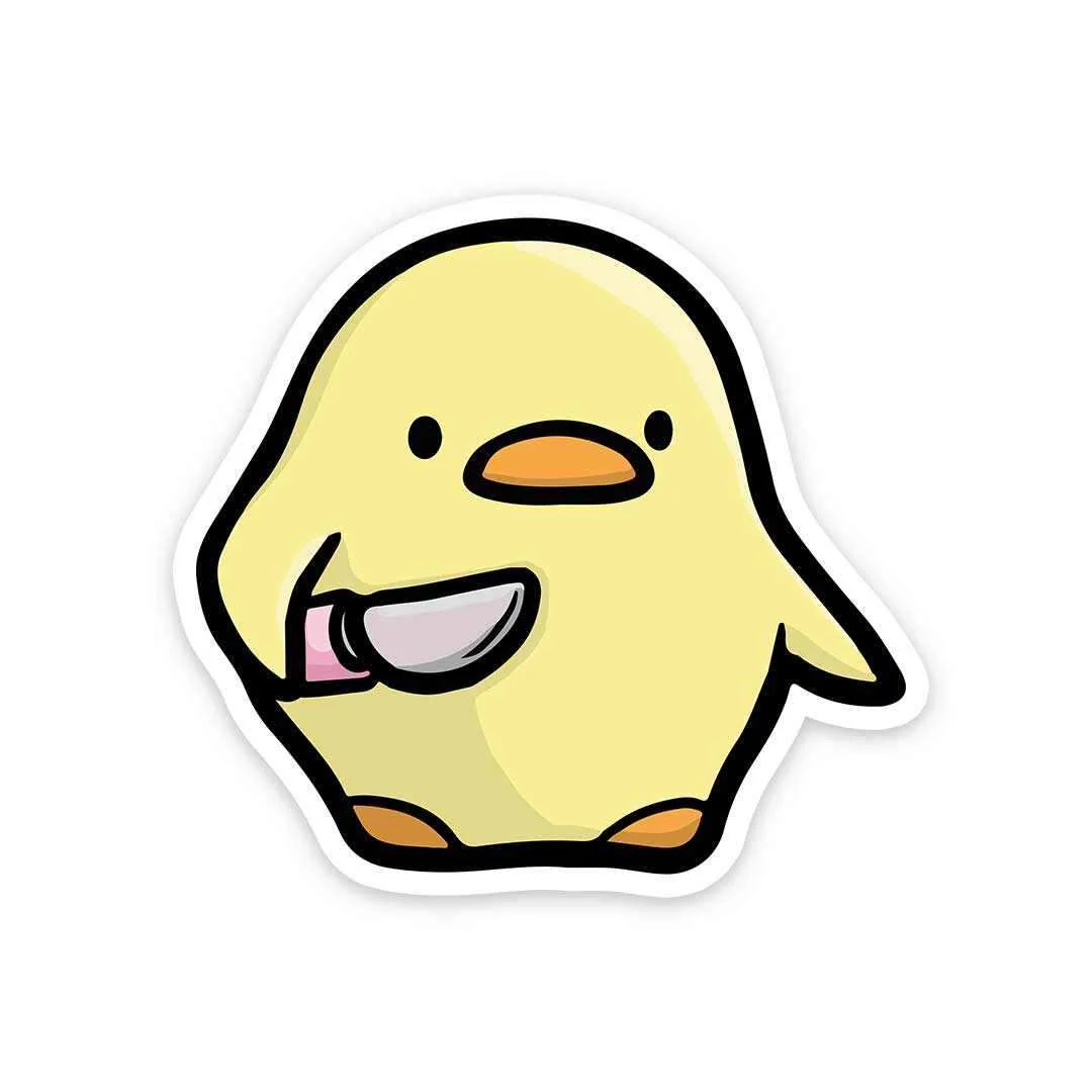 Duck With Knife Sticker - Image 5