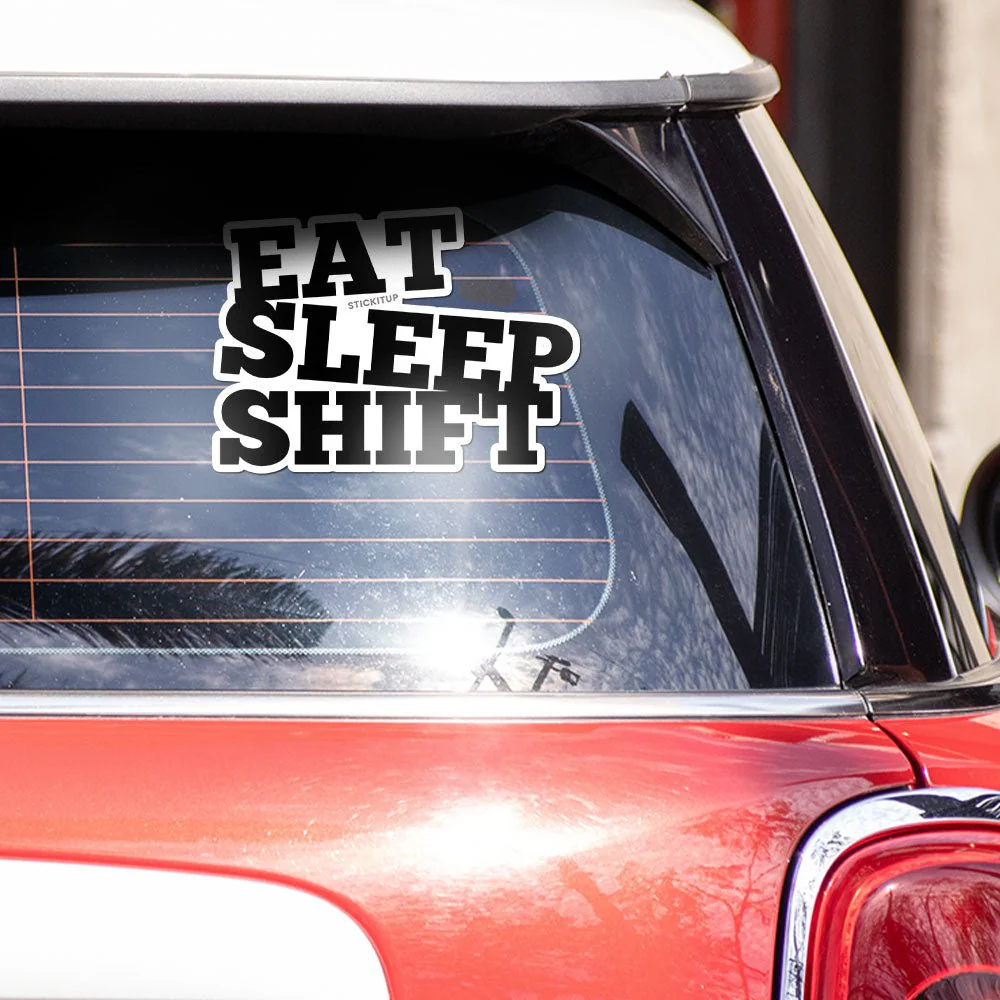 eat sleep Bumper Sticker - Image 3
