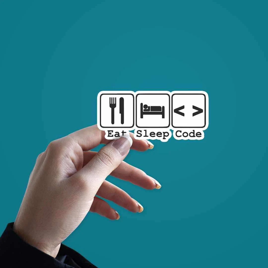 Eat Sleep Code Sticker - Image 2