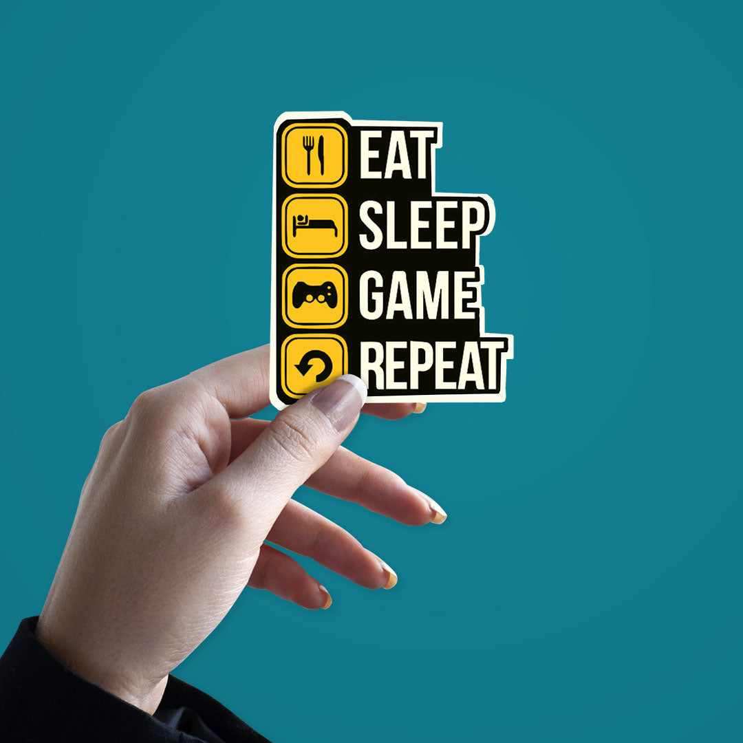 Eat Sleep Game V2 Sticker - Image 3