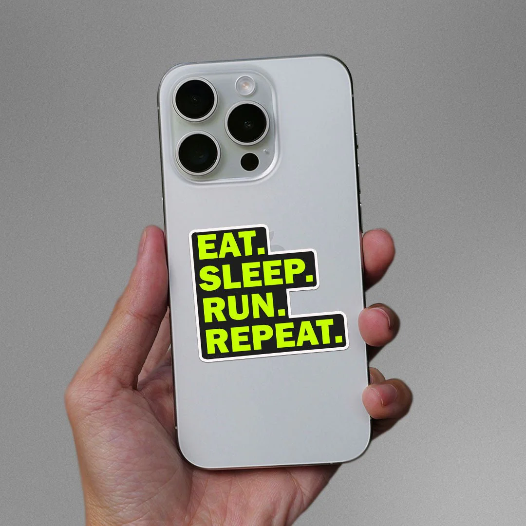 Eat Sleep Run Repeat Sticker - Image 3