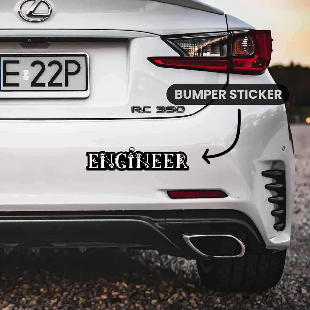The Mighty ENGINEER Bumper Sticker - Image 3