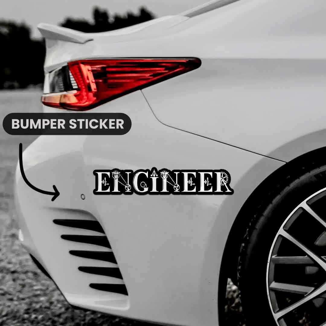 The Mighty ENGINEER Bumper Sticker - Image 4