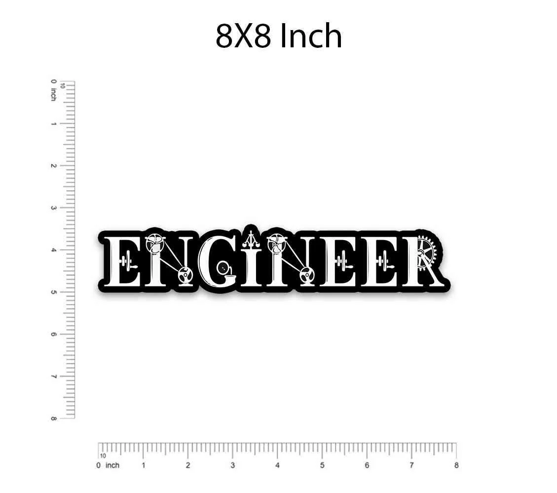 The Mighty ENGINEER Bumper Sticker - Image 5