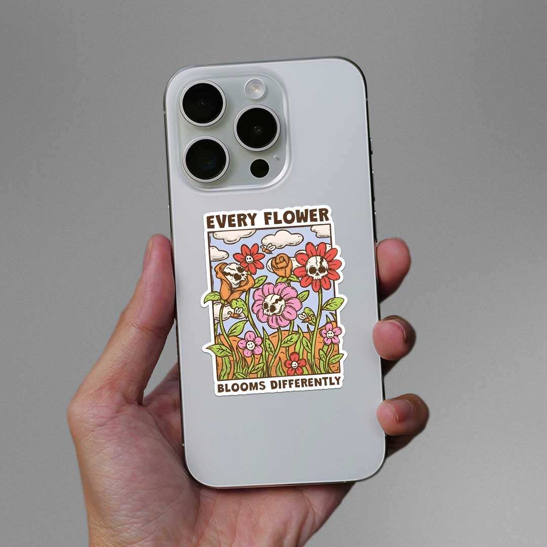 Every Flower Blooms Differently Sticker - Image 3