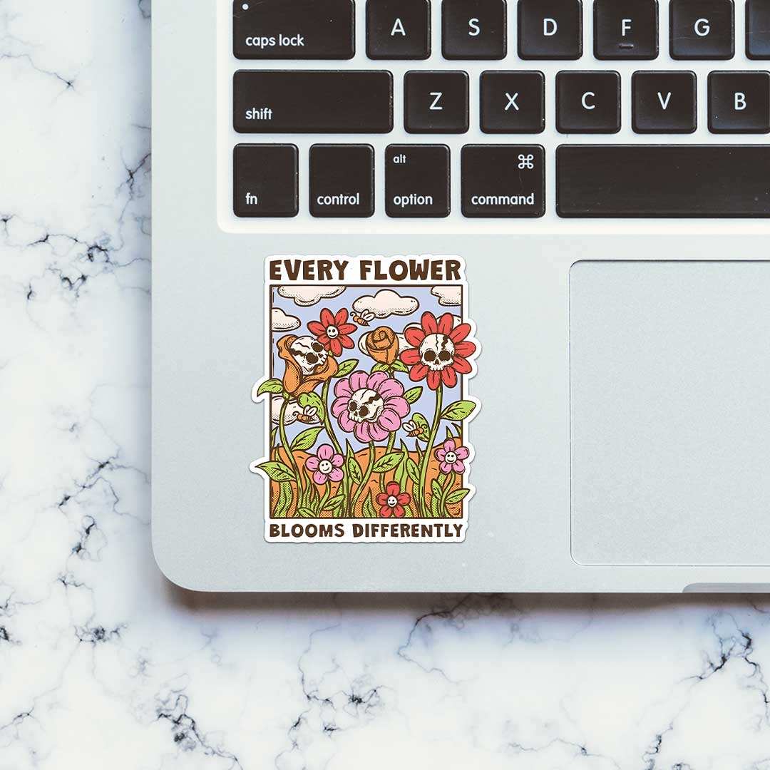 Every Flower Blooms Differently Sticker - Image 4