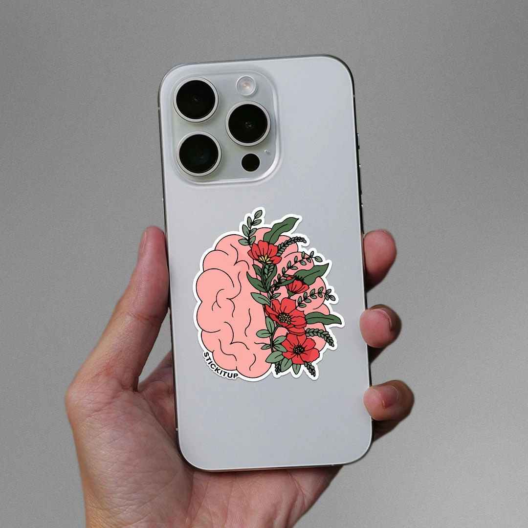 Floral Brain Sticker - Image 3