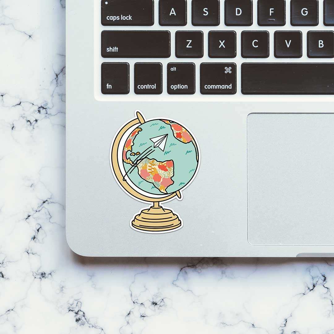Floral World Map Sticker - Image 4