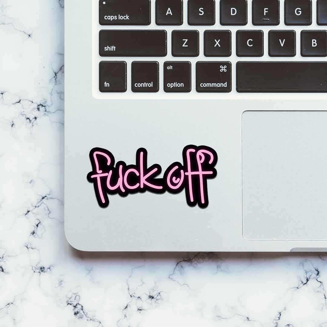 Neon F*ck off Sticker - Image 4