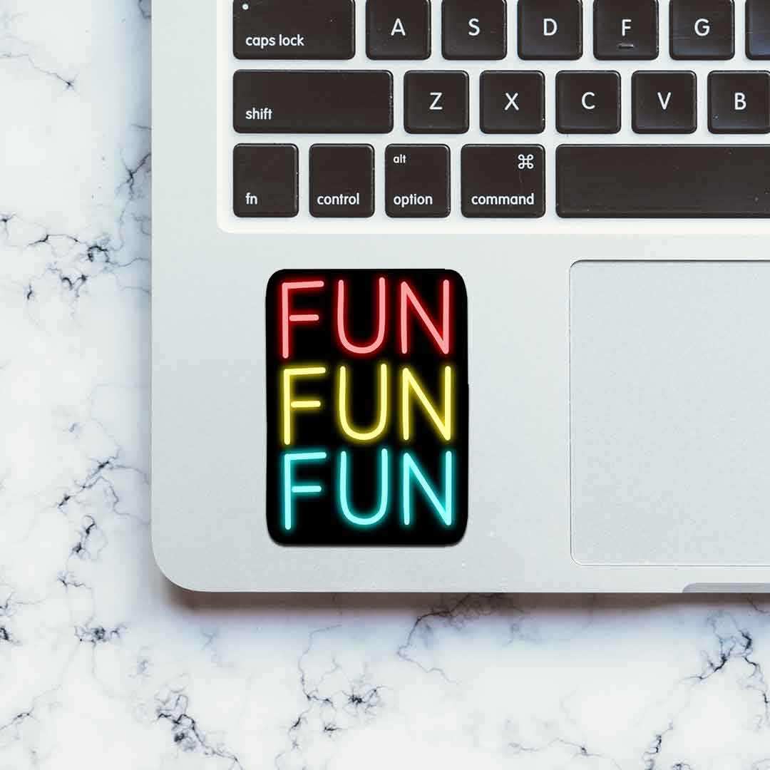 Neon Fun fun fun Sticker - Image 4