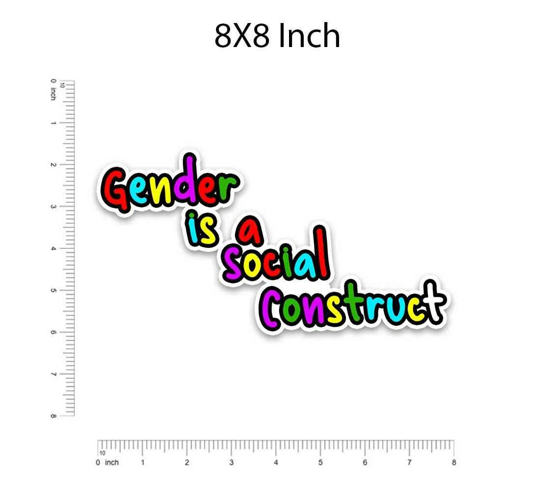 Gender is Social Construct Bumper Sticker - Image 5