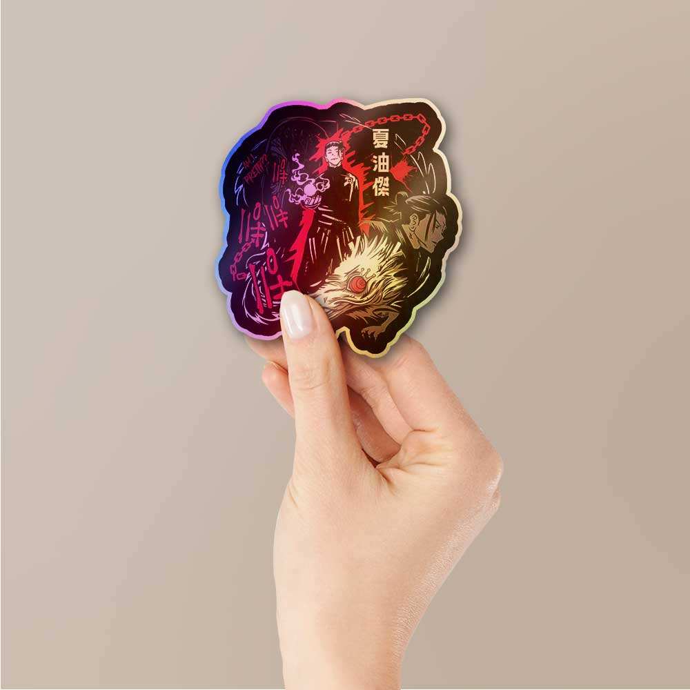 Geto Cursed Spirit Manipulator Holographic Sticker - Image 2