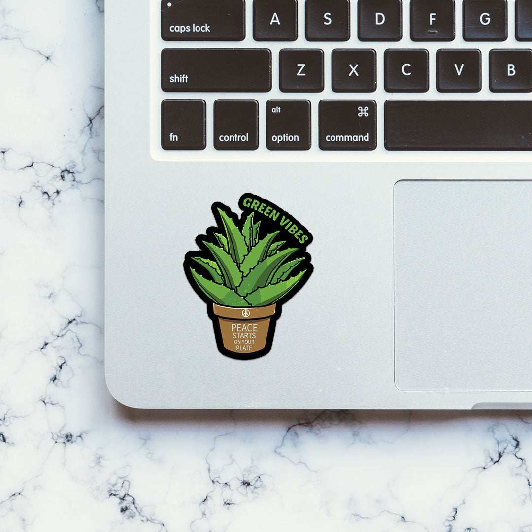 Green Vibes Sticker - Image 4