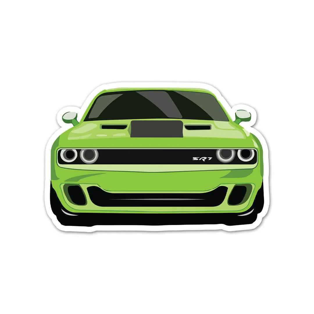 Green Vintage Muscle Sticker - Image 2
