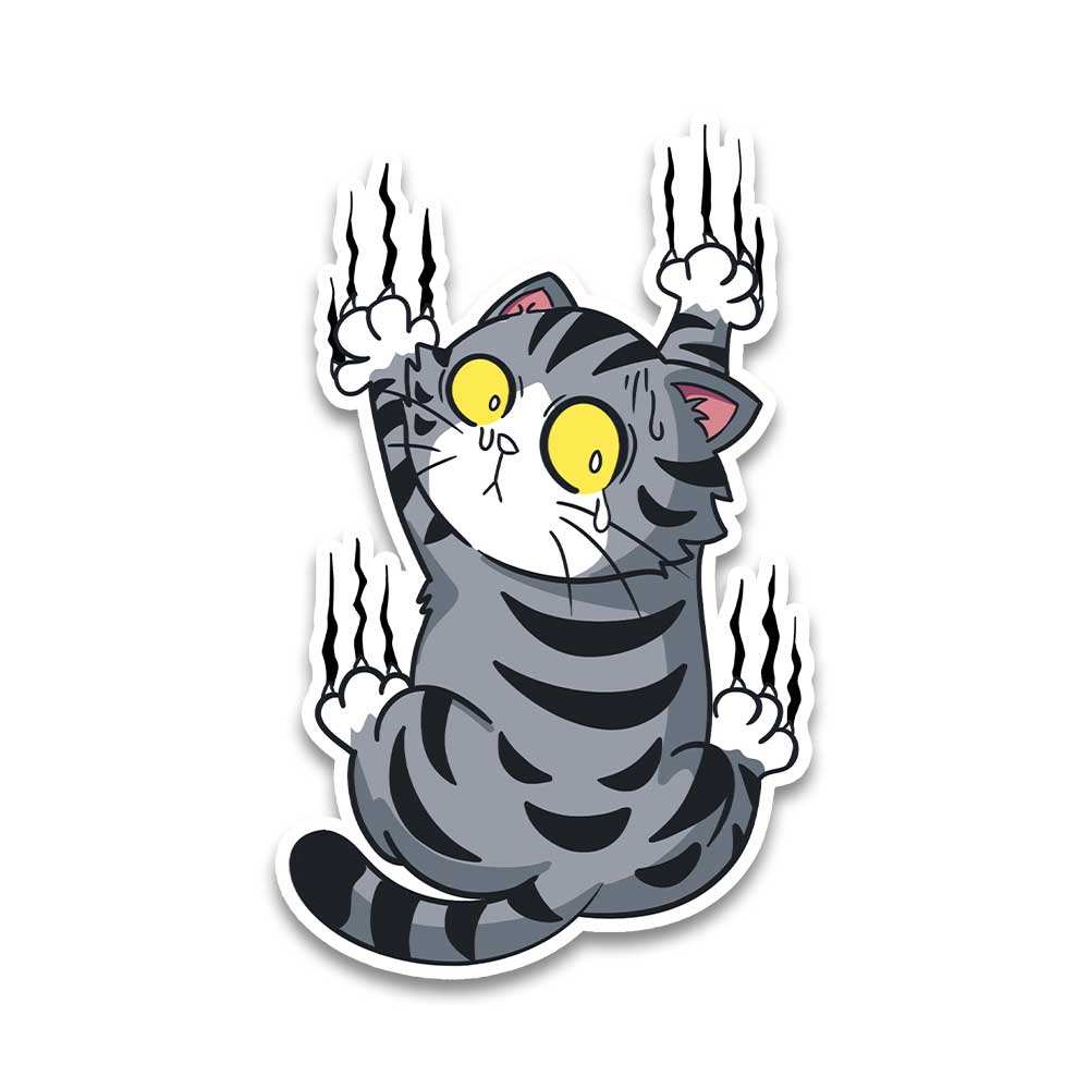 Grey Cat Bumper Sticker - Image 2
