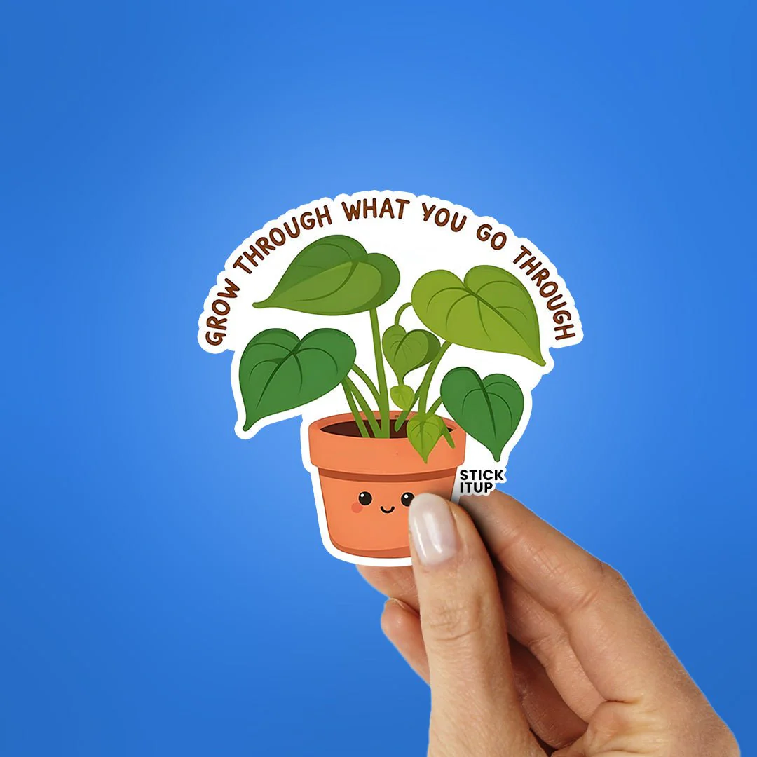 Grow Through What You Go Through Sticker - Image 2